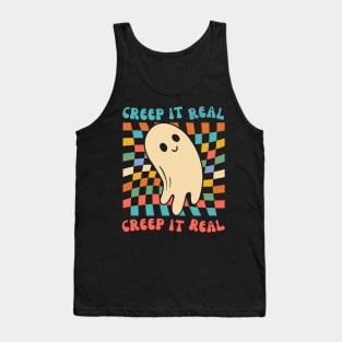 Spooky Halloween Ghost Graphic Art Tank Top